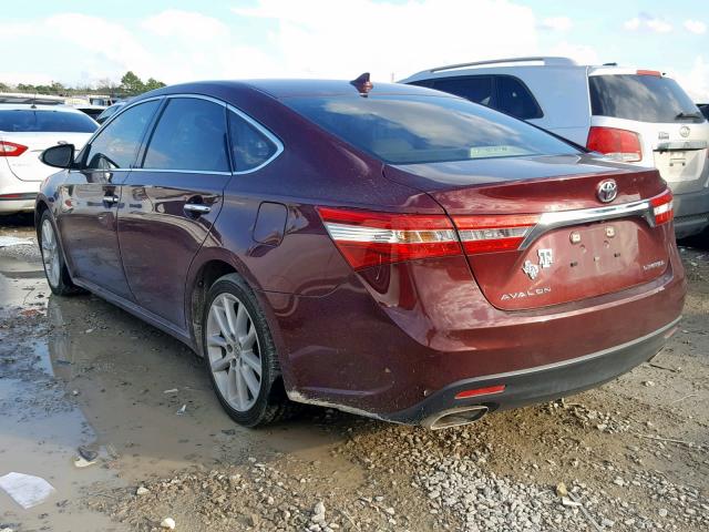 4T1BK1EB3DU006677 - 2013 TOYOTA AVALON BAS BURGUNDY photo 3