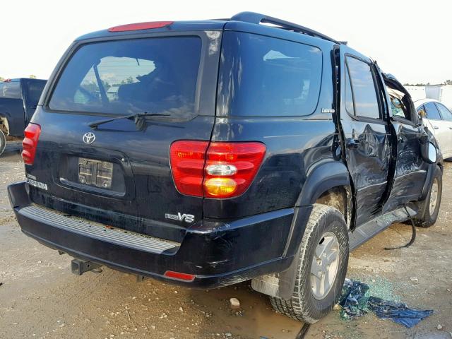 5TDZT38A32S066538 - 2002 TOYOTA SEQUOIA LI BLACK photo 4