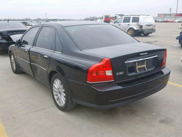 YV1TS592761444966 - 2006 VOLVO S80 2.5T BLACK photo 3