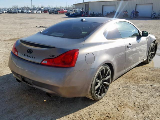 JNKCV64E08M119872 - 2008 INFINITI G37 BASE GRAY photo 4