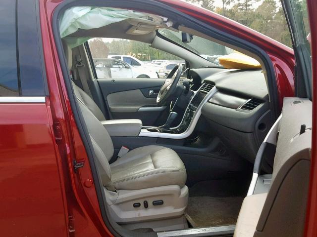 2FMDK3KC7DBA62726 - 2013 FORD EDGE LIMIT RED photo 5