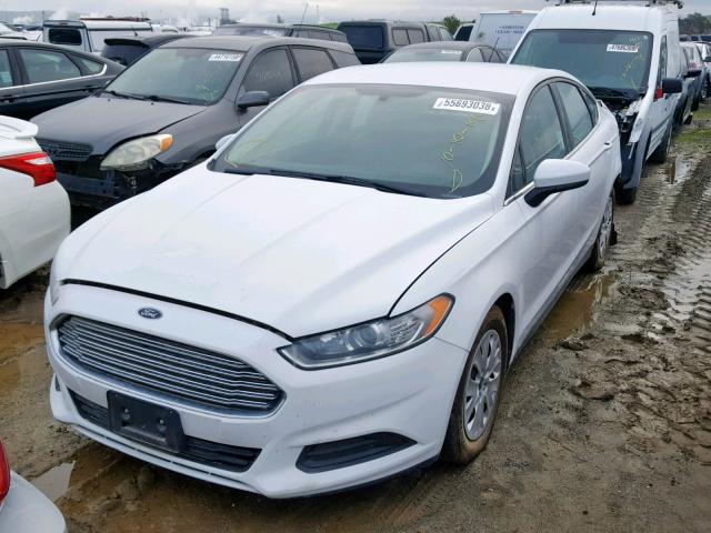 3FA6P0G76ER393492 - 2014 FORD FUSION S YELLOW photo 2