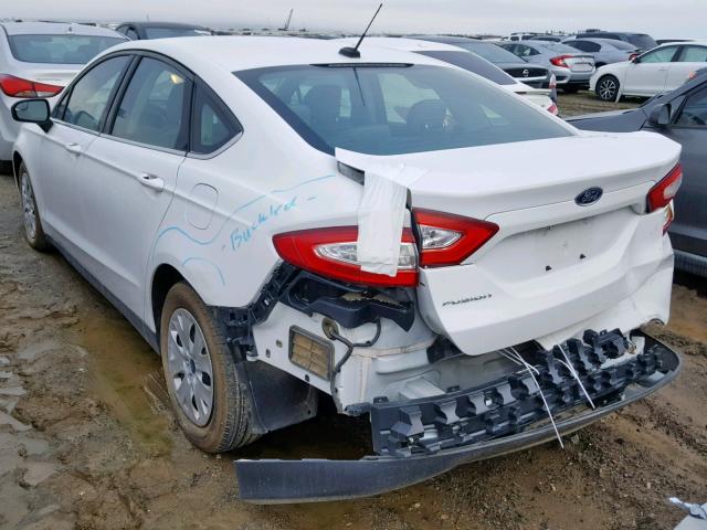 3FA6P0G76ER393492 - 2014 FORD FUSION S YELLOW photo 3