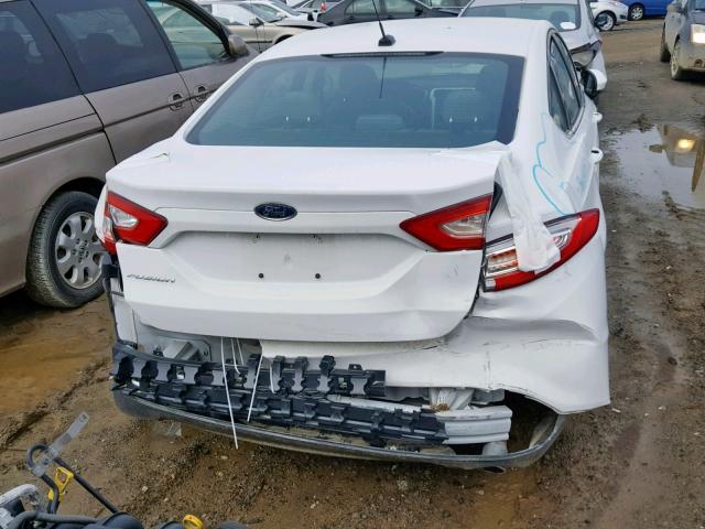 3FA6P0G76ER393492 - 2014 FORD FUSION S YELLOW photo 9