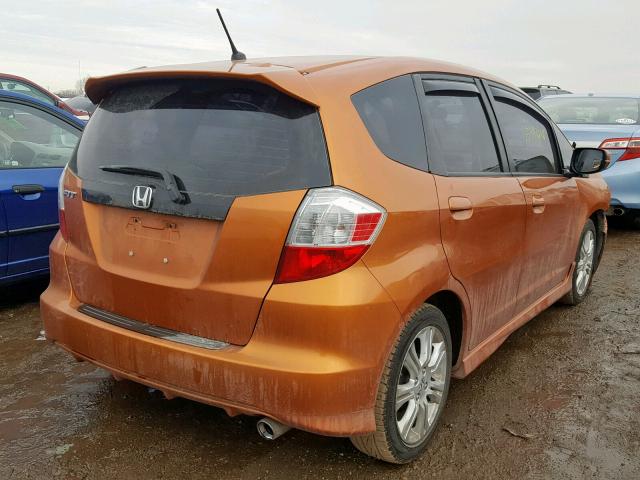 JHMGE8H41AS021515 - 2010 HONDA FIT SPORT ORANGE photo 4