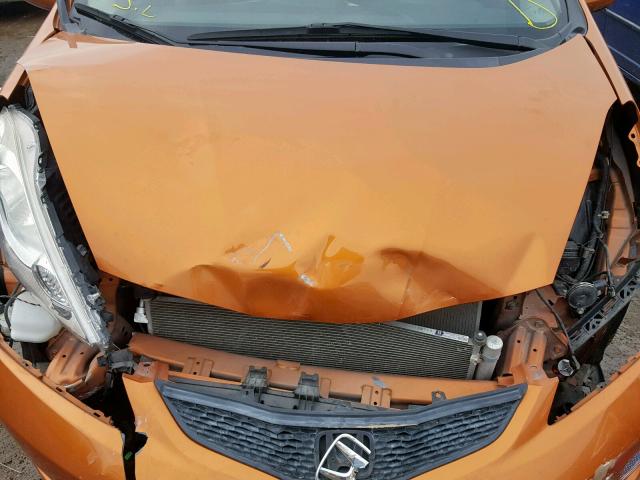 JHMGE8H41AS021515 - 2010 HONDA FIT SPORT ORANGE photo 7