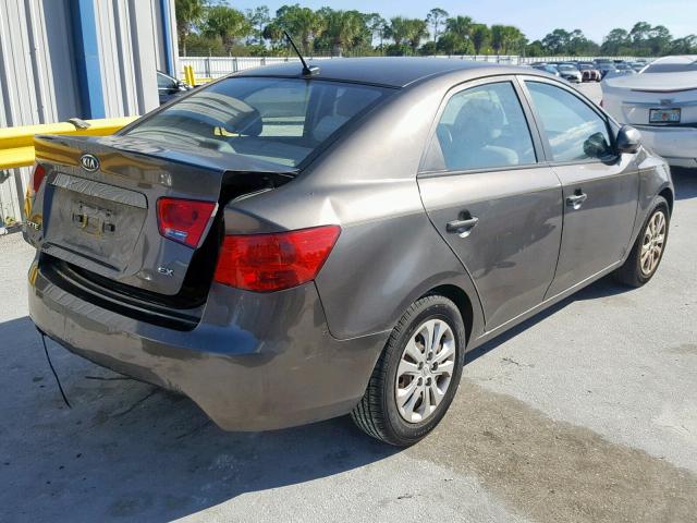 KNAFU4A28B5460273 - 2011 KIA FORTE EX GRAY photo 4