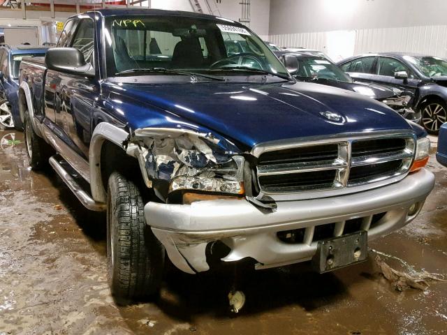 1D7HG42N33S363132 - 2003 DODGE DAKOTA SLT BLUE photo 1