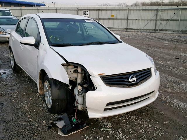 3N1AB6AP9CL785996 - 2012 NISSAN SENTRA 2.0 WHITE photo 1