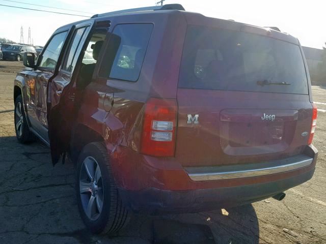 1C4NJPFA2GD682118 - 2016 JEEP PATRIOT LA BURGUNDY photo 3