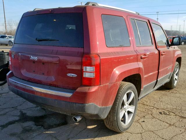 1C4NJPFA2GD682118 - 2016 JEEP PATRIOT LA BURGUNDY photo 4