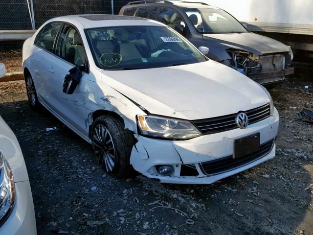 3VWLP7AJ0DM225477 - 2013 VOLKSWAGEN JETTA SEL WHITE photo 1