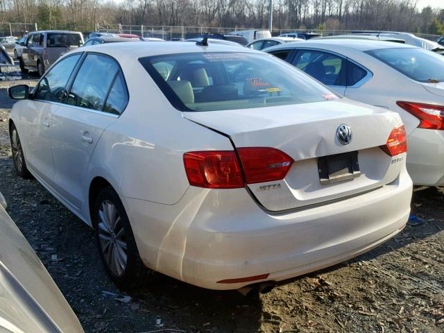 3VWLP7AJ0DM225477 - 2013 VOLKSWAGEN JETTA SEL WHITE photo 3