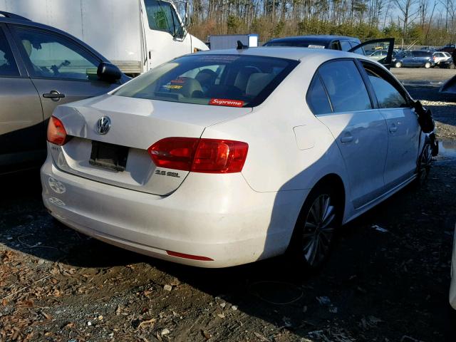 3VWLP7AJ0DM225477 - 2013 VOLKSWAGEN JETTA SEL WHITE photo 4