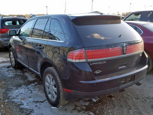 2LMDU88C27BJ23472 - 2007 LINCOLN MKX BLACK photo 3