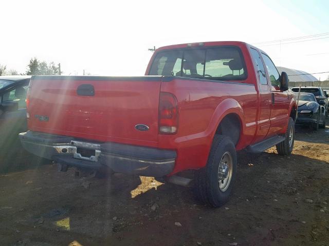 1FTNX21L83ED86910 - 2003 FORD F250 SUPER RED photo 4