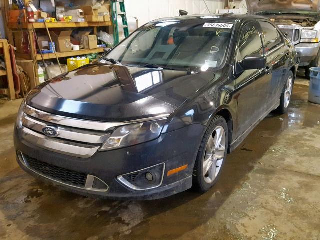 3FAHP0DC9AR204595 - 2010 FORD FUSION SPO BLACK photo 2