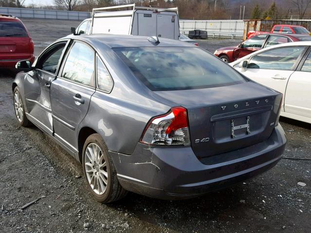 YV1390MS0A2494651 - 2010 VOLVO S40 2.4I GRAY photo 3