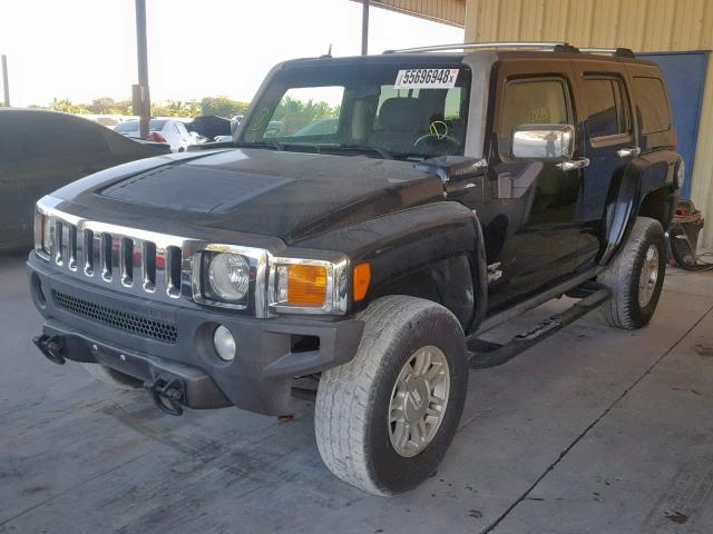 5GTDN13E578180418 - 2007 HUMMER H3 BLACK photo 2