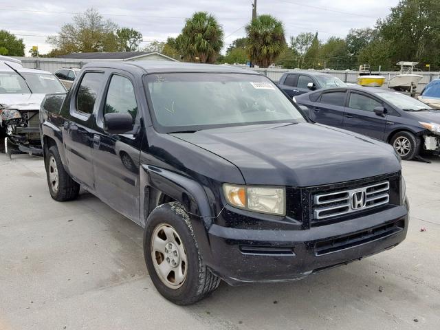 2HJYK16246H568263 - 2006 HONDA RIDGELINE BLACK photo 1