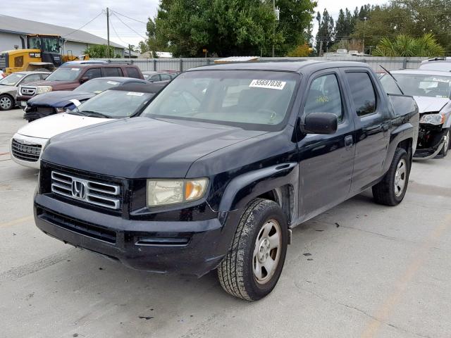 2HJYK16246H568263 - 2006 HONDA RIDGELINE BLACK photo 2