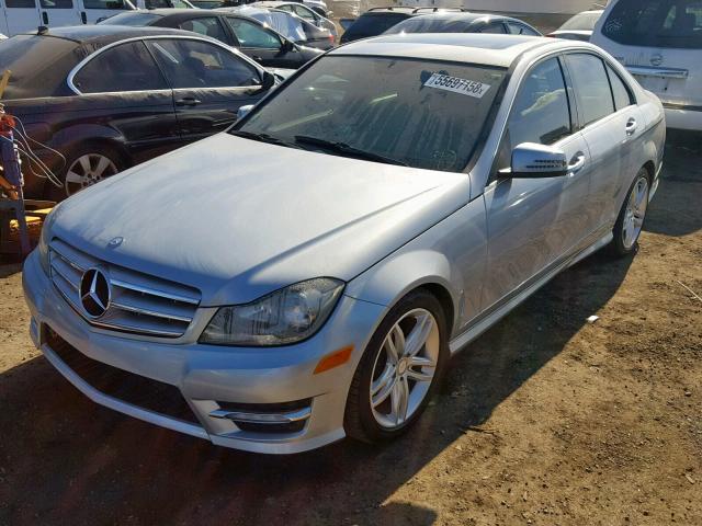 WDDGF4HB3DR256215 - 2013 MERCEDES-BENZ C 250 SILVER photo 2