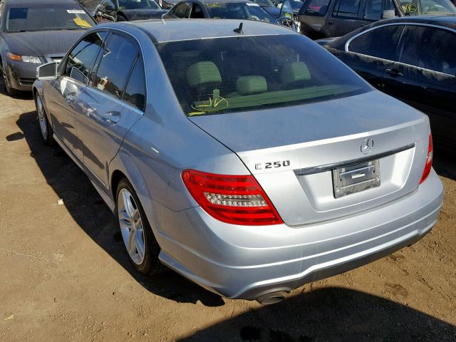 WDDGF4HB3DR256215 - 2013 MERCEDES-BENZ C 250 SILVER photo 3