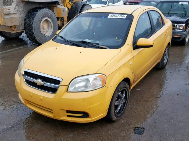 KL1TG56677B152901 - 2007 CHEVROLET AVEO LT YELLOW photo 2