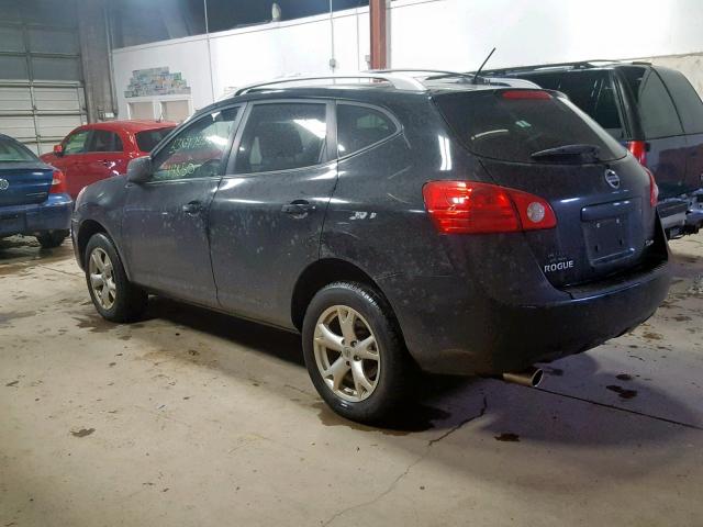 JN8AS58VX9W431259 - 2009 NISSAN ROGUE S BLACK photo 3