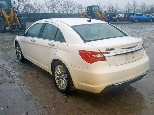 1C3BC2FB9BN500642 - 2011 CHRYSLER 200 LIMITE WHITE photo 3