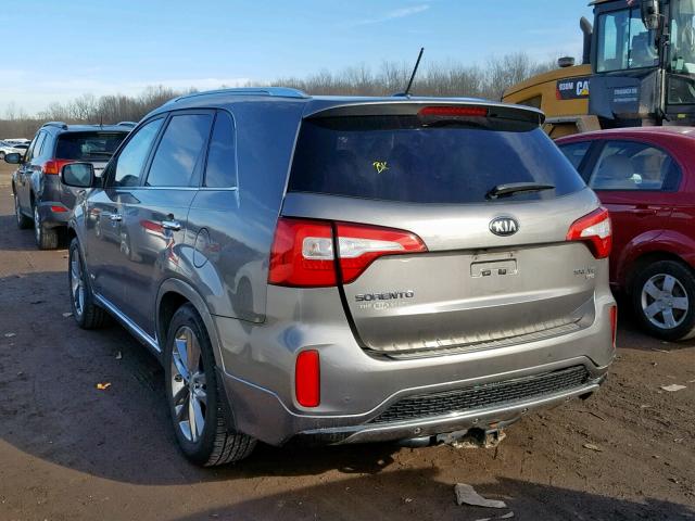 5XYKWDA72EG488802 - 2014 KIA SORENTO SX GRAY photo 3