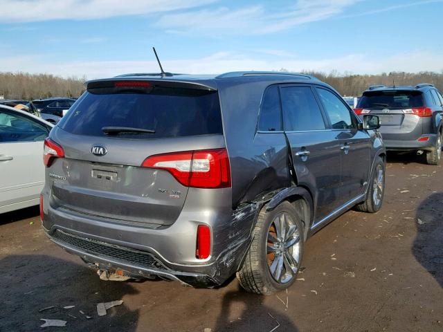 5XYKWDA72EG488802 - 2014 KIA SORENTO SX GRAY photo 4