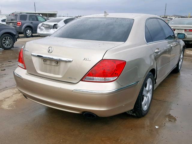 JH4KB16575C014736 - 2005 ACURA RL GOLD photo 4