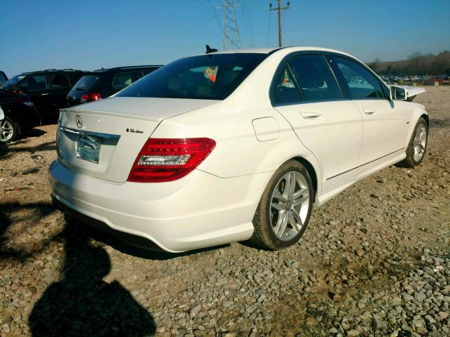 WDDGF4HB7CA639099 - 2012 MERCEDES-BENZ C 250 WHITE photo 4