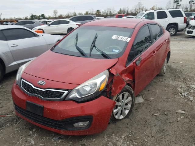 KNADN4A36D6234436 - 2013 KIA RIO EX RED photo 2