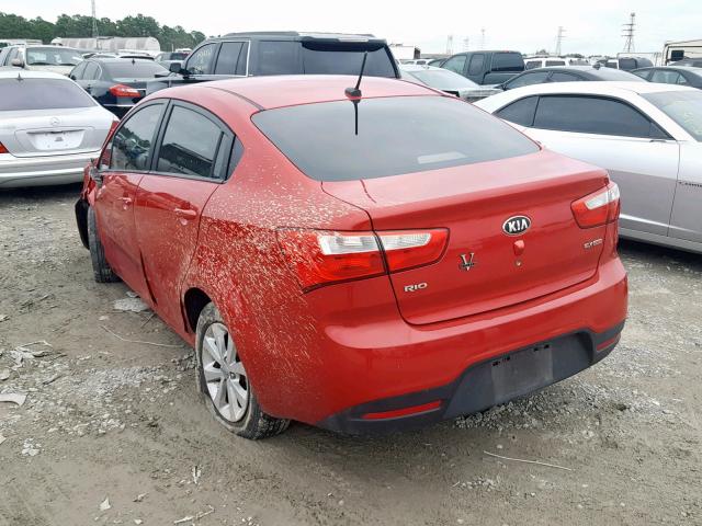 KNADN4A36D6234436 - 2013 KIA RIO EX RED photo 3