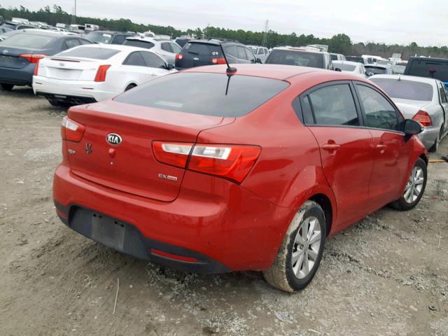 KNADN4A36D6234436 - 2013 KIA RIO EX RED photo 4