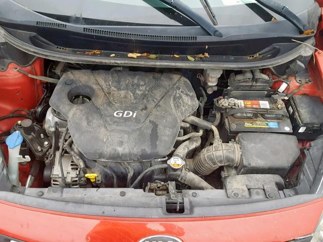 KNADN4A36D6234436 - 2013 KIA RIO EX RED photo 7