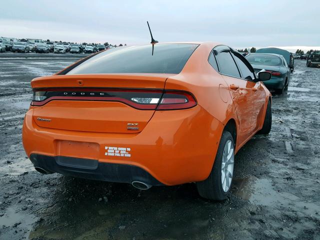 1C3CDFBH0DD267097 - 2013 DODGE DART SXT ORANGE photo 4