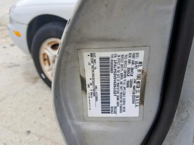 1FALP52U5VG261327 - 1997 FORD TAURUS GL GRAY photo 10