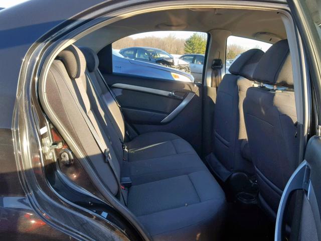 KL1TD56E99B608772 - 2009 CHEVROLET AVEO LS BLACK photo 6