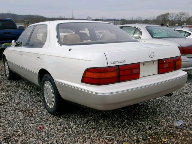 JT8UF11E5N0114260 - 1992 LEXUS LS 400 WHITE photo 3