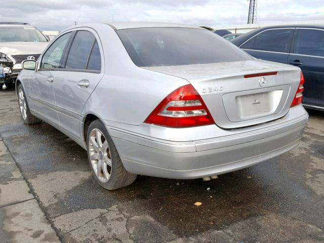 WDBRF61J33F409044 - 2003 MERCEDES-BENZ C 240 SILVER photo 3