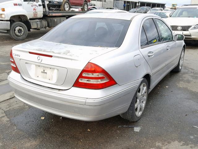 WDBRF61J33F409044 - 2003 MERCEDES-BENZ C 240 SILVER photo 4