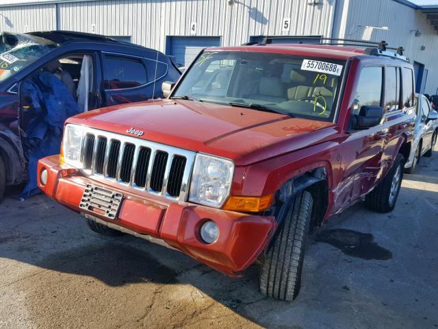 1J8HG58N36C129958 - 2006 JEEP COMMANDER RED photo 2