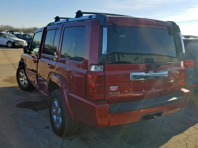 1J8HG58N36C129958 - 2006 JEEP COMMANDER RED photo 3