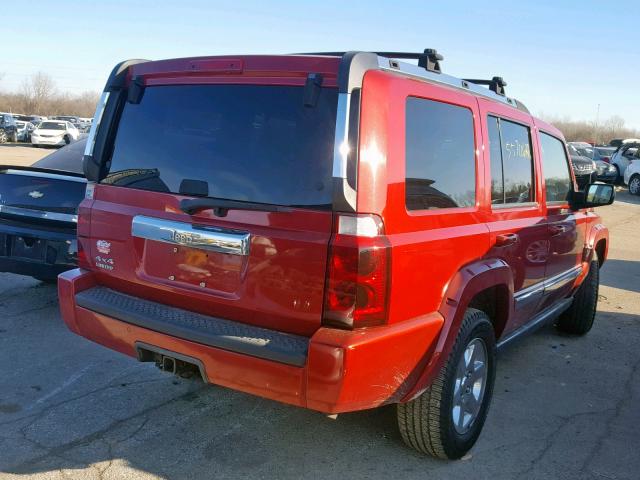 1J8HG58N36C129958 - 2006 JEEP COMMANDER RED photo 4