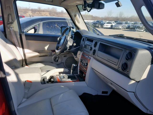 1J8HG58N36C129958 - 2006 JEEP COMMANDER RED photo 5
