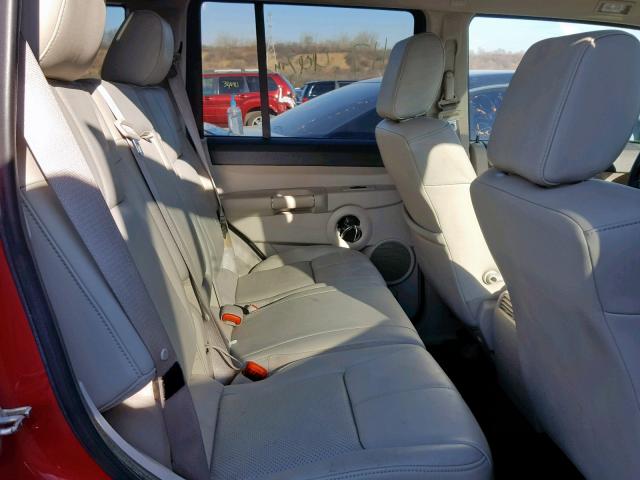 1J8HG58N36C129958 - 2006 JEEP COMMANDER RED photo 6