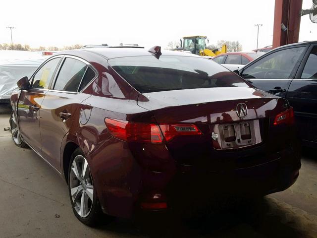 19VDE1F78DE004767 - 2013 ACURA ILX 20 TEC MAROON photo 3